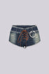 Festival Biker Denim Shorts