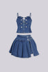 Kiana Denim Tank Top and Skirt SET