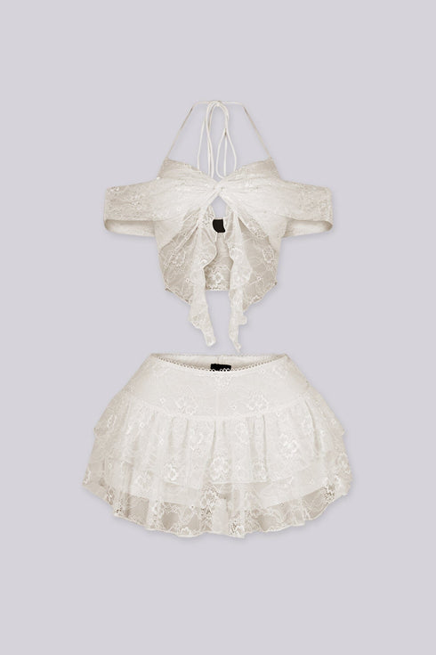 Dream Girl Lace Top & Skirt SET