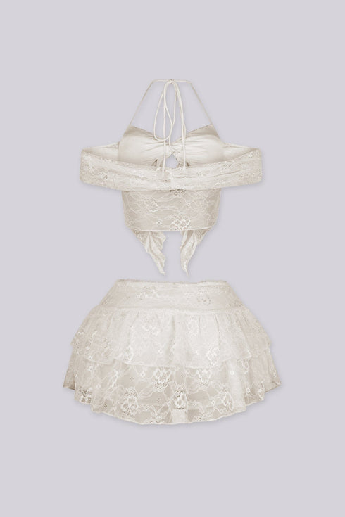 Dream Girl Lace Top & Skirt SET