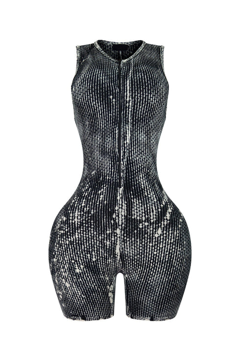 Kienna Tie Dye Zip Up Romper