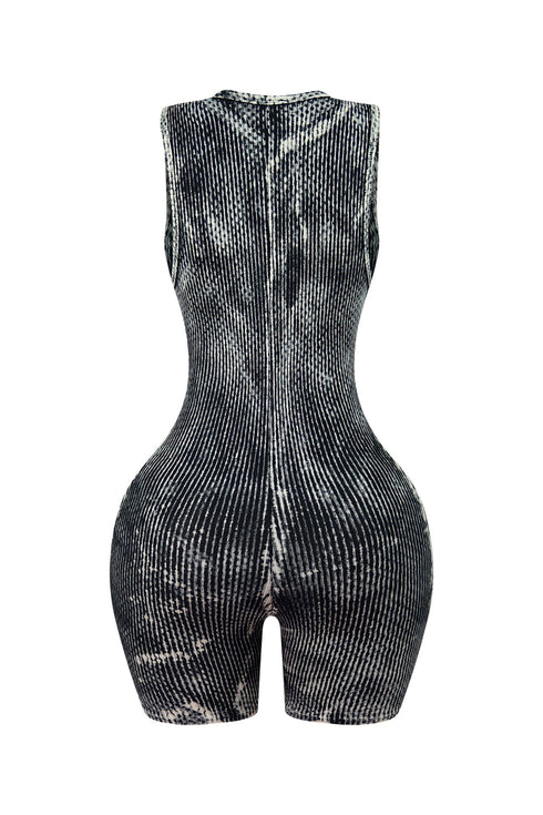 Kienna Tie Dye Zip Up Romper