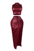 New Galaxy Metallic Top & Skirt SET