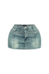New Times Vintage Washed Denim Skort