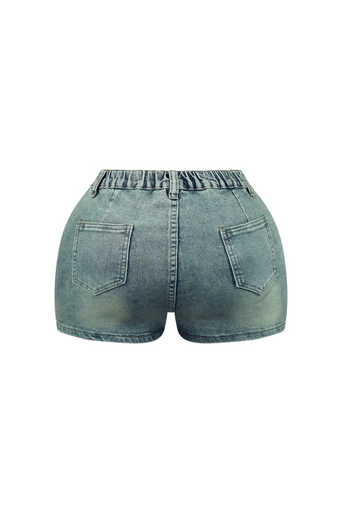 New Times Vintage Washed Denim Skort