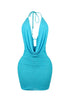 Scalelight Beaded Halter Mini Dress