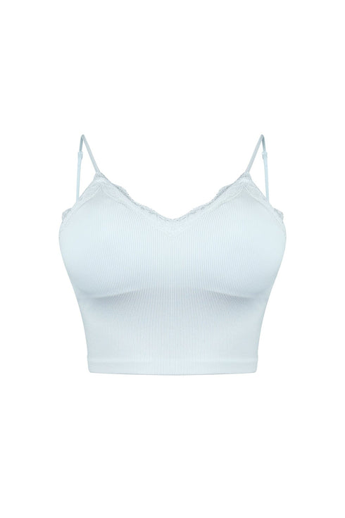 Gone Again Lace Trim Bra Top