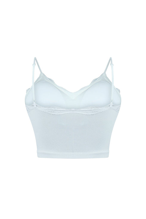 Gone Again Lace Trim Bra Top