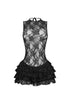 Kissloop Lace Halter Mini Dress