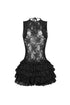 Kissloop Lace Halter Mini Dress