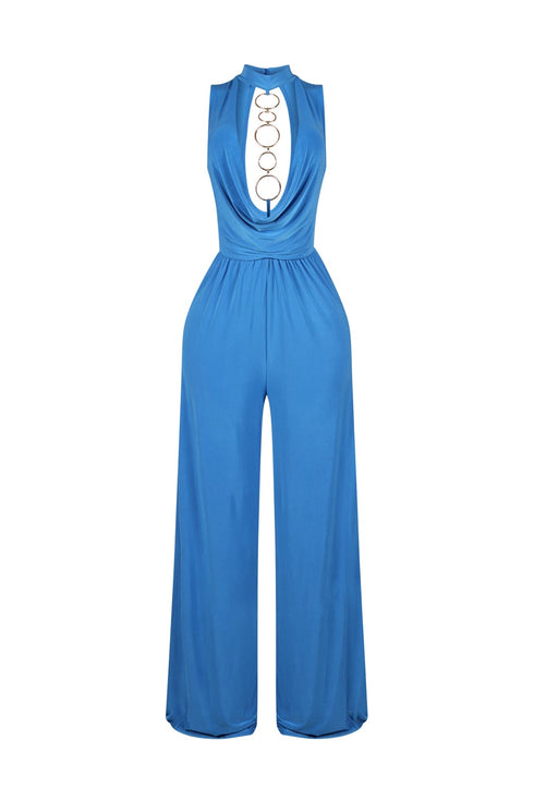 Circle Accent Wide Leg Jumpsuit