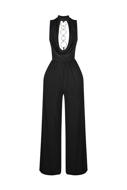 Circle Accent Wide Leg Jumpsuit