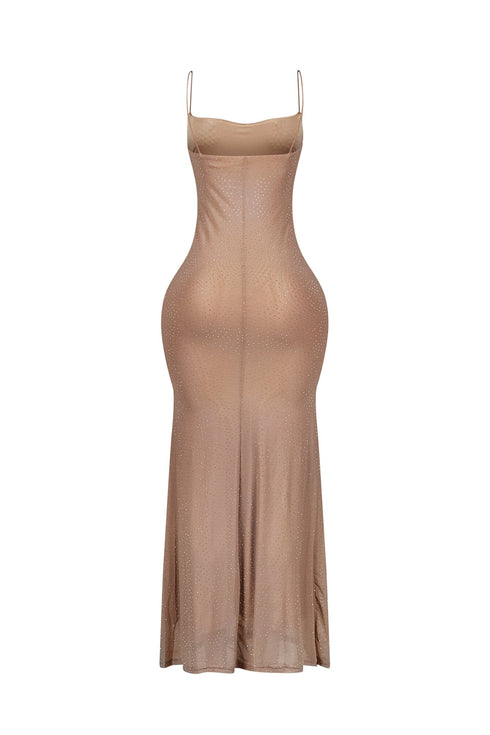 Callie Mesh Rhinestone Maxi Dress