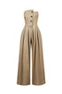 Tailored Cotton Twill Tube Top Jumpsuit