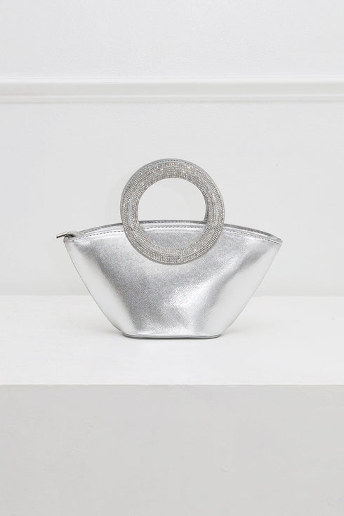 Nina Gleam Rhinestone Top Handle Bag