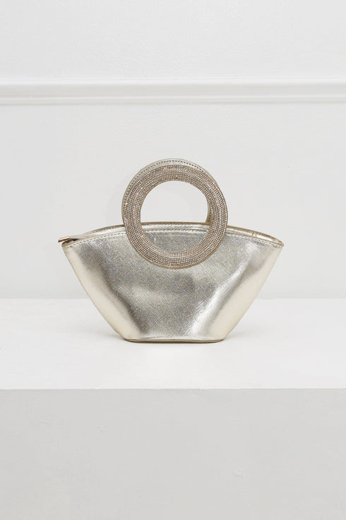Nina Gleam Rhinestone Top Handle Bag