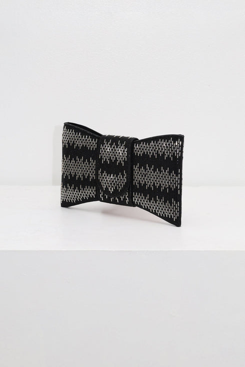 Bow Shaped Rhinestone Evening Clutch