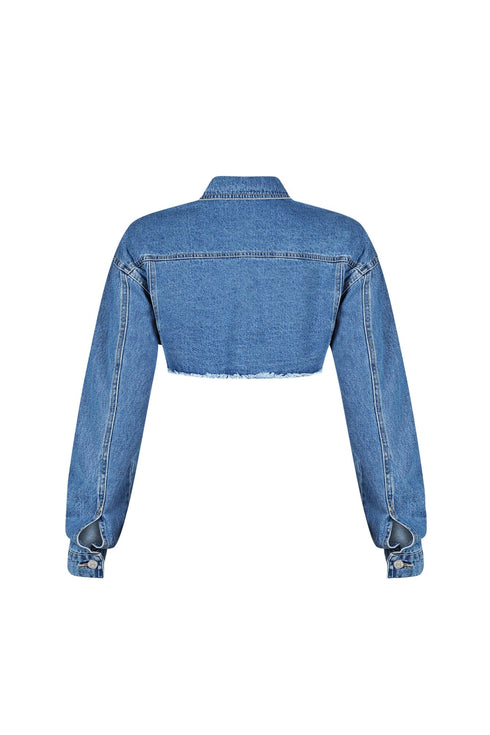 Frayline Denim Crop Jacket
