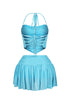 Stuck With U Mesh Ruched Top & Skirt SET