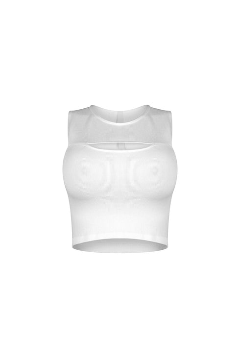 Slimbase Ribbed Slit Tank Top