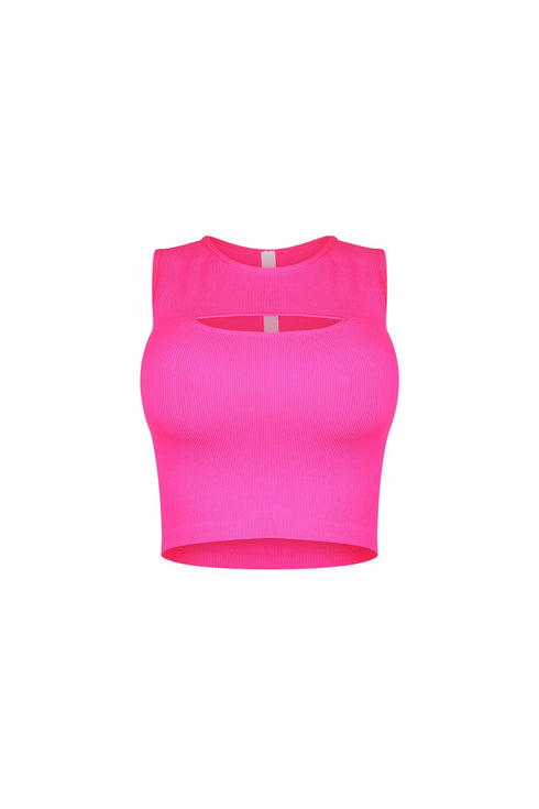 Slimbase Ribbed Slit Tank Top