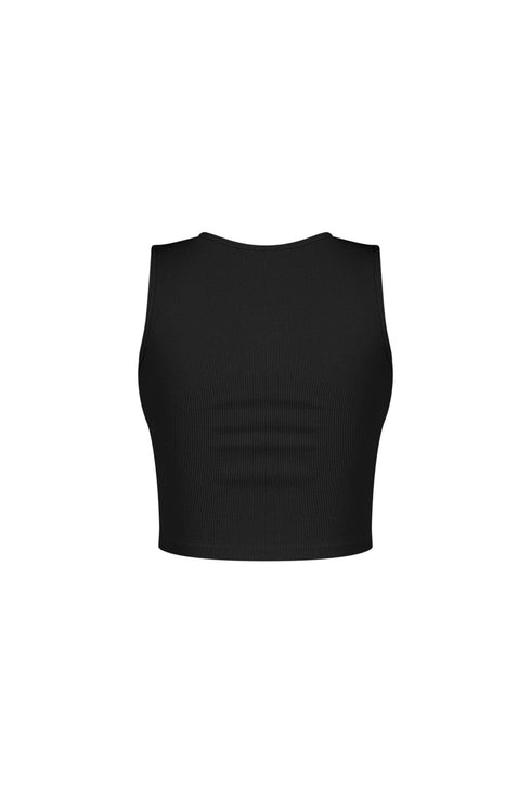 Slimbase Ribbed Slit Tank Top