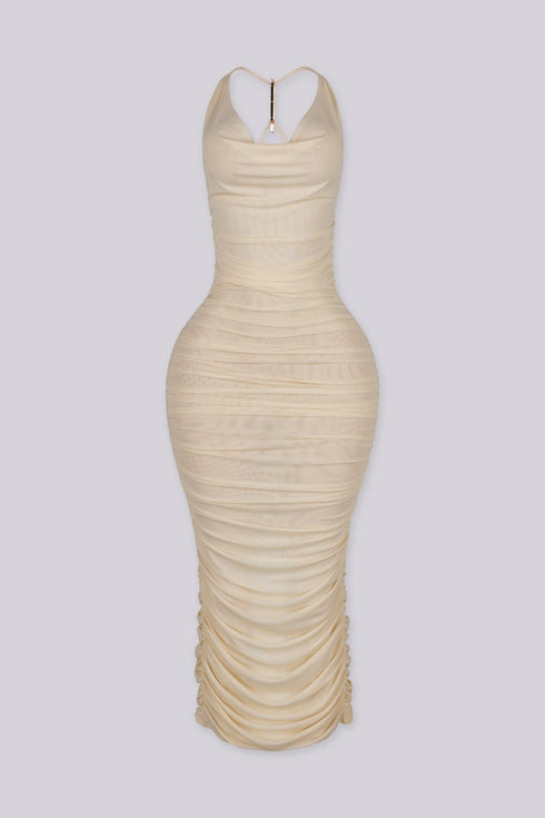 The Audra Drape Midi Dress