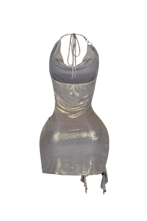 Cyber Sway Foil Mini Dress