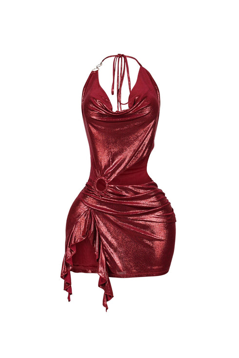Cyber Sway Foil Mini Dress