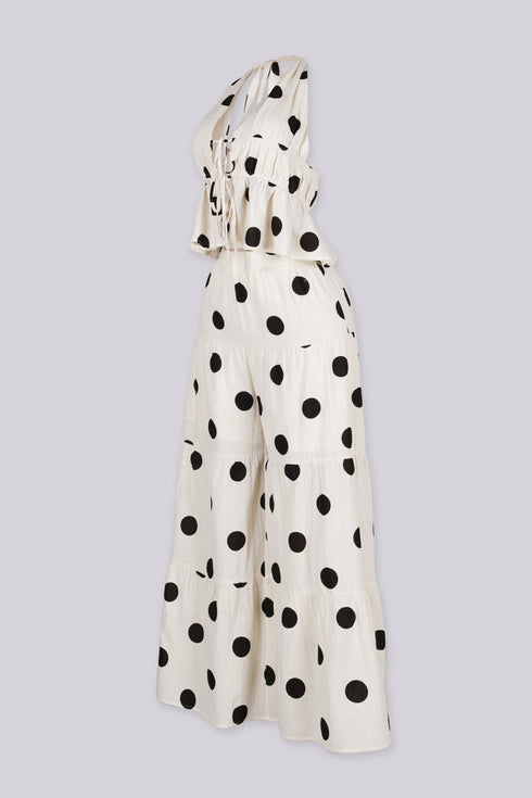 Evonne Polka Dot Top & Pants SET