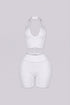 Jacquard Knit Halter Top and Biker Short SET