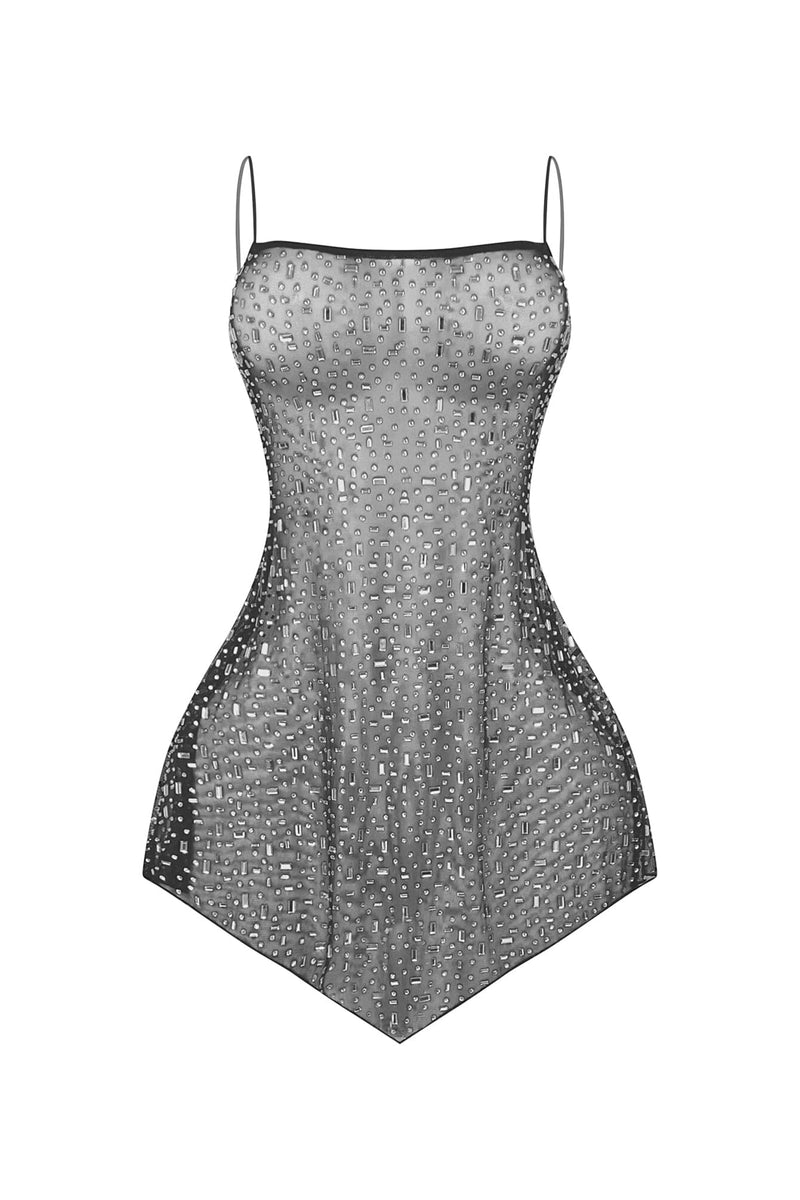 mignon original adult mesh bustier ミニョン Rock 4 You Mesh Rhinestone Mini Dress – EDGE