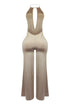 Zena Metal Halter Choker Jumpsuit