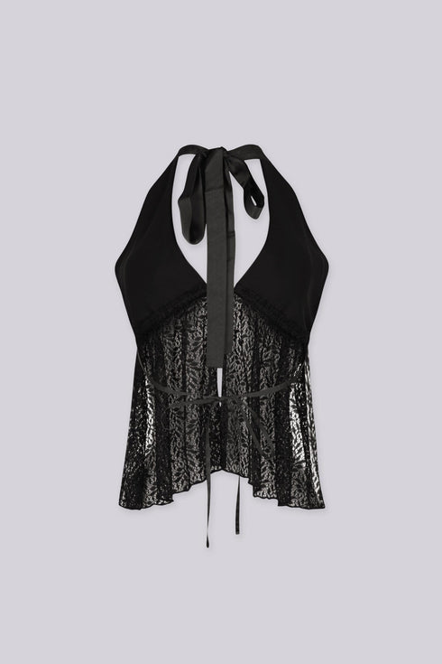 Xamira Halter Lace Top