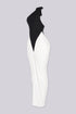 Judith Color Block Mock Neck Maxi Dress