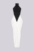 Judith Color Block Mock Neck Maxi Dress