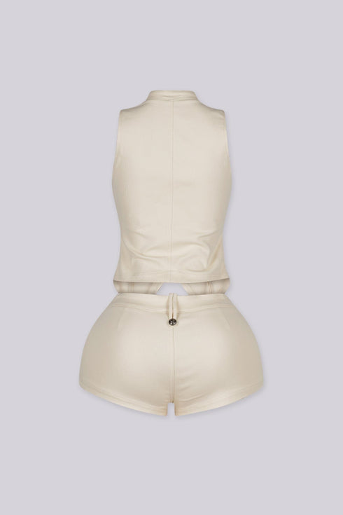 Yamika Military Chic Vest & Shorts SET