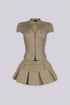 Yvette Military Chic Top & Skirt SET