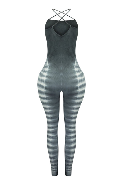 Please Me Tie Dye Tank Jumpsuit