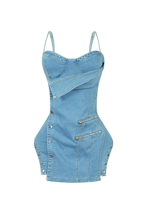 Yulia Tank Denim Mini Dress