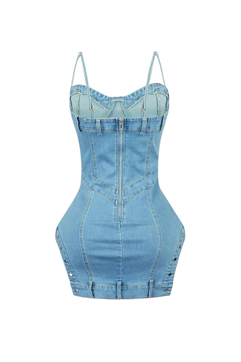 Yulia Tank Denim Mini Dress