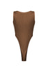 Janice Ribbed V Neck Bodysuit