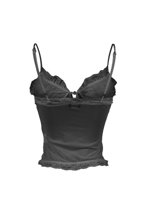 Balia Mesh Lace Contrast Cami Top