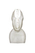 Marfil Seashell Metallic Halter Mini Dress