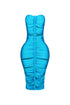 Tube Roll Cutout Midi Dress