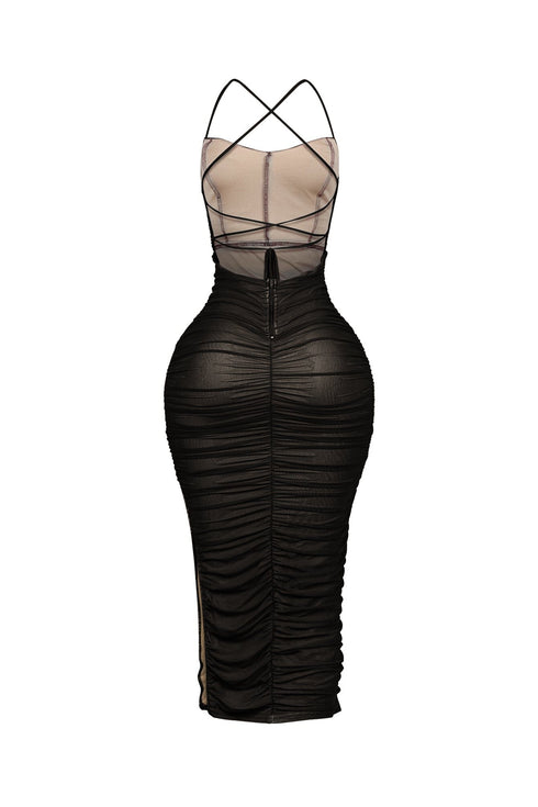 Body Talk Ruched Midi Dress