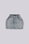 Opulent Glam denim Mini Skirt