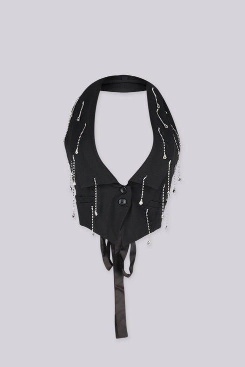 Crystal Rain Halter Vest Top