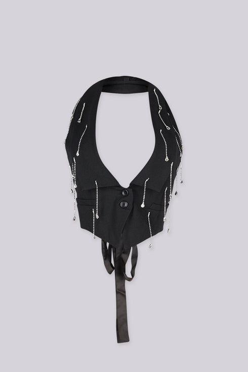 Crystal Rain Halter Vest Top