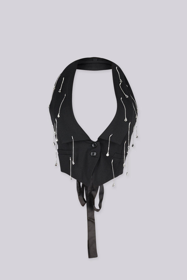 Crystal Rain Halter Vest Top